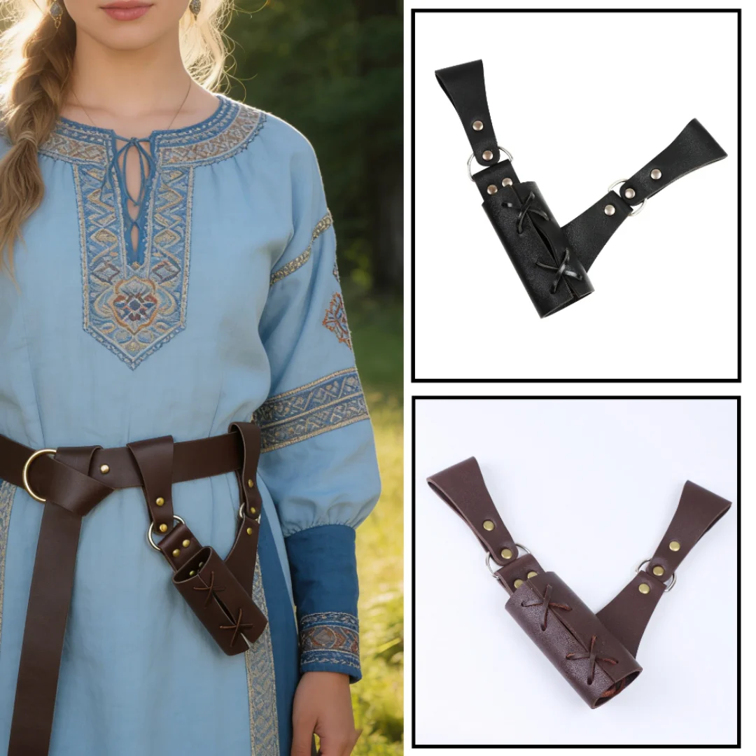 Image of Vintage Holster Frog Kostüm-Rapier Mittelalterlicher Schwerthalter Scheide Waffen-Gürtelring Riemen
