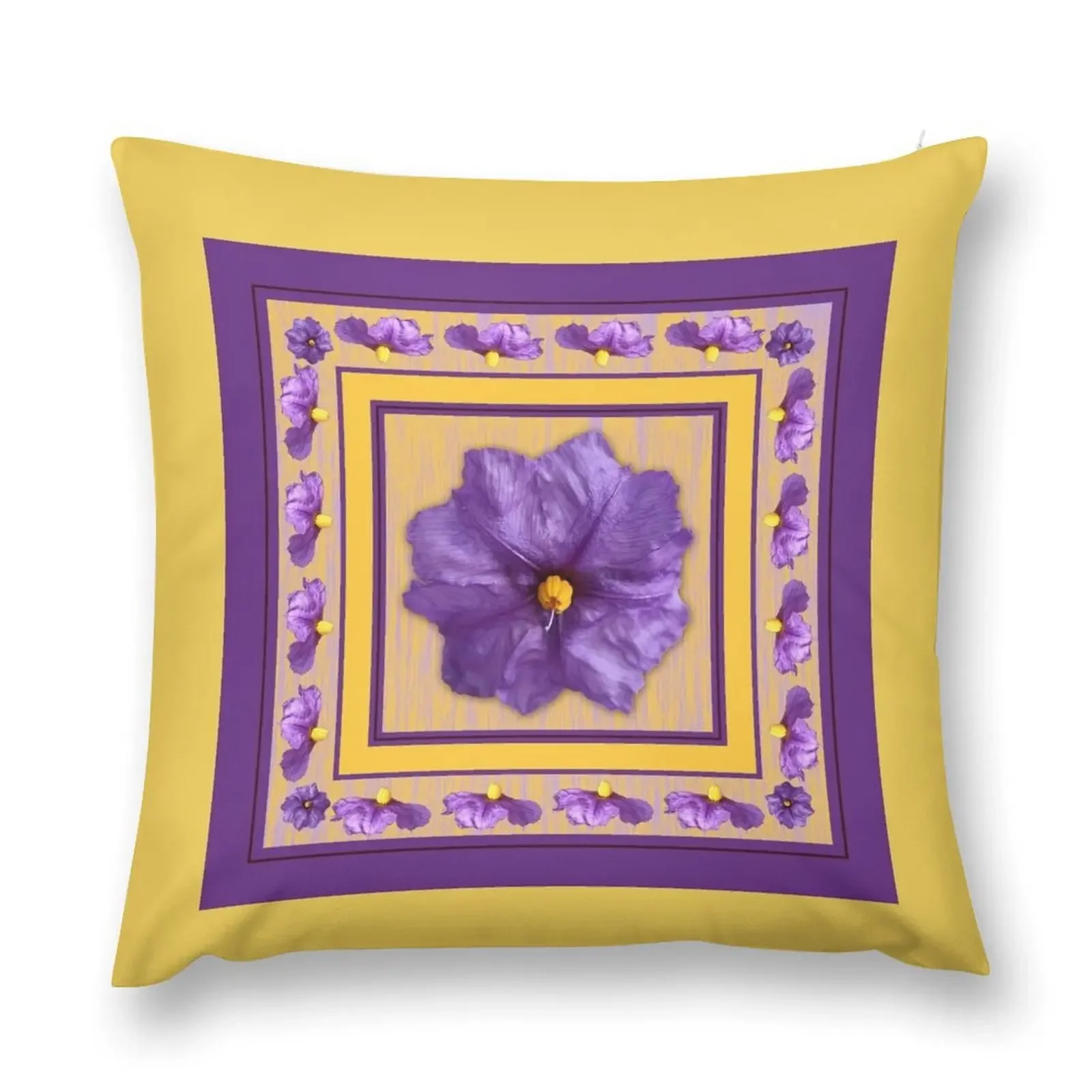 

Purple Wildflower Throw Pillow ornamental pillows for living room luxury sofa pillows pillow