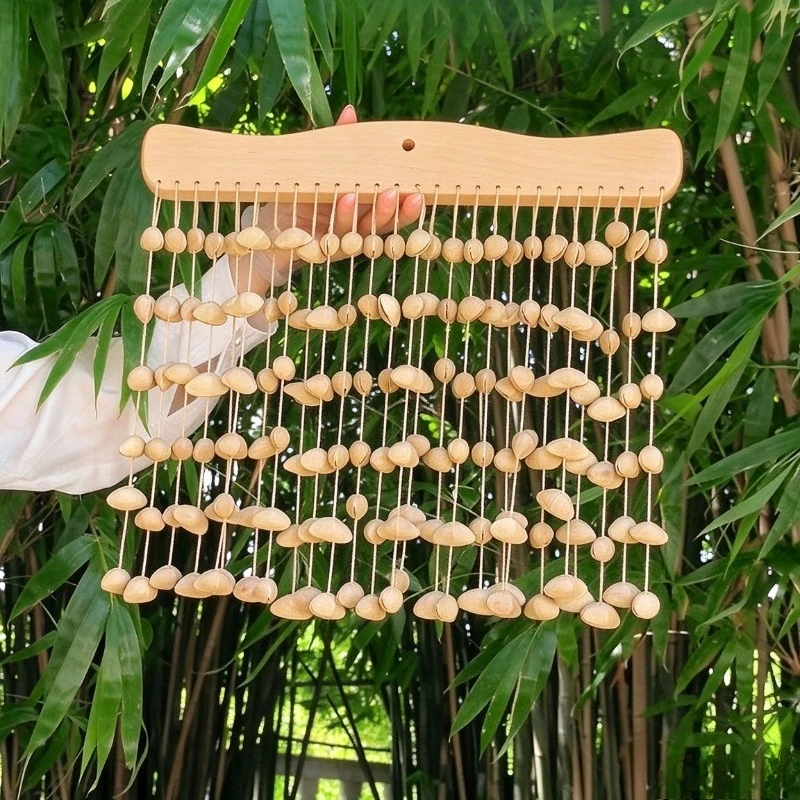 Natural Fruit Shells Wind Chimes Yoga Sound Healing Handheld Sound Beam Meditation Relaxation Chime Percussion Instruments