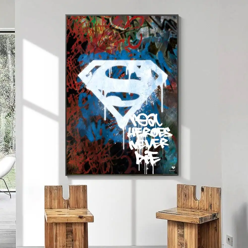 تيار مستمر بطل السوبر شعار ملصق ذاتية اللصق الفن مقاوم للماء ورقة ملصق مقهى بار غرفة جدار ديكور #6