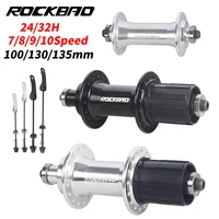 ROCKBAO 24/32/36 agujeros 7/8/9/10 velocidades Cassette V freno MTB buje de bicicleta de carretera 100mm x 130/135mm bujes de bicicleta de montaña de aleación de aluminio