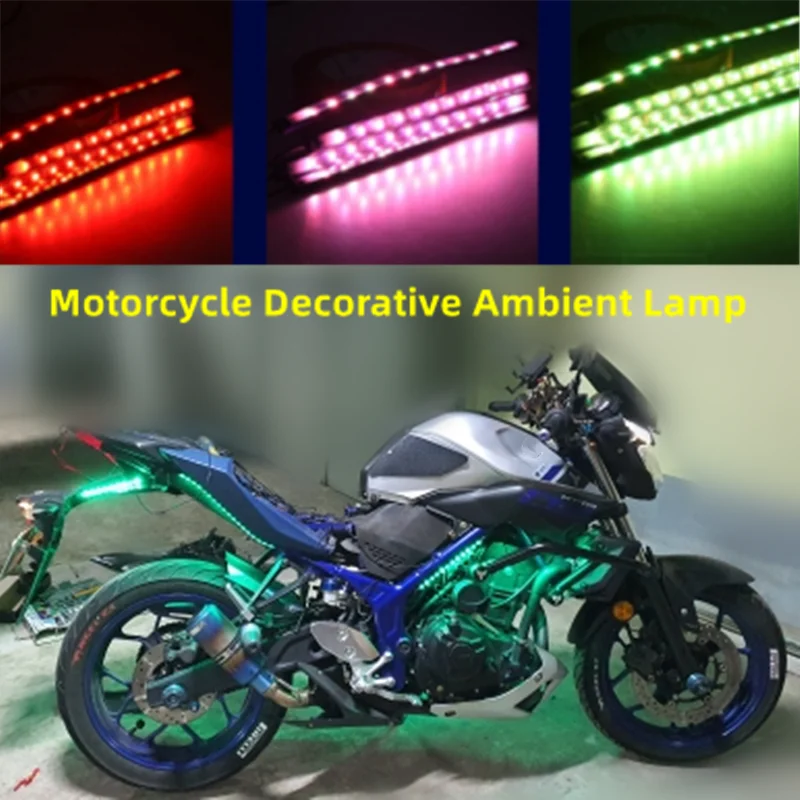 

Universal LED Car Motorcycle Decorative Ambient Lamp 5050 SMD APP Sound Control RGB Moto Atmosphere Light Moto Strip Lamp Kit