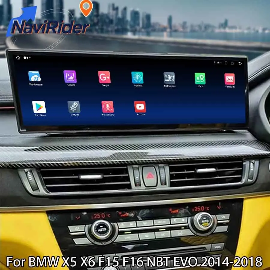

14.9-дюймовый мультимедийный видеоплеер с Android Auto и CarPlay для BMW X5 X6 F15 F16 NBT EVO 2014-2018, 4G WiFi, стерео, GPS-навигация, DSP