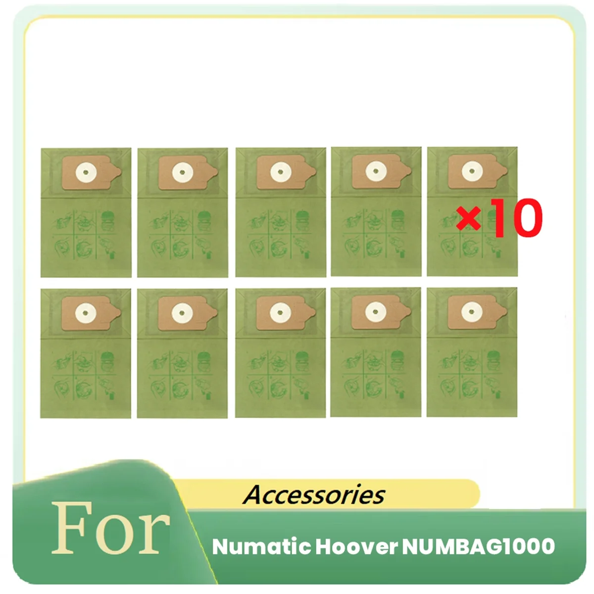 10 Pcs Dust Bags for Numatic Hoover NUMBAG1000  er Accessories Dust Bags Built to Last and Work Well