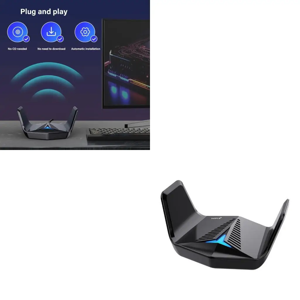 

652F 5374MBPS Adapter Adapter Gigabit Gaming Card Card Wi -Fi Dongle Внешний сетевой адаптер для ПК игры
