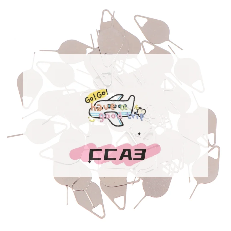 50pcs Sim Card Tray Removal Eject Pin Key Tool Stainless Steel Needle