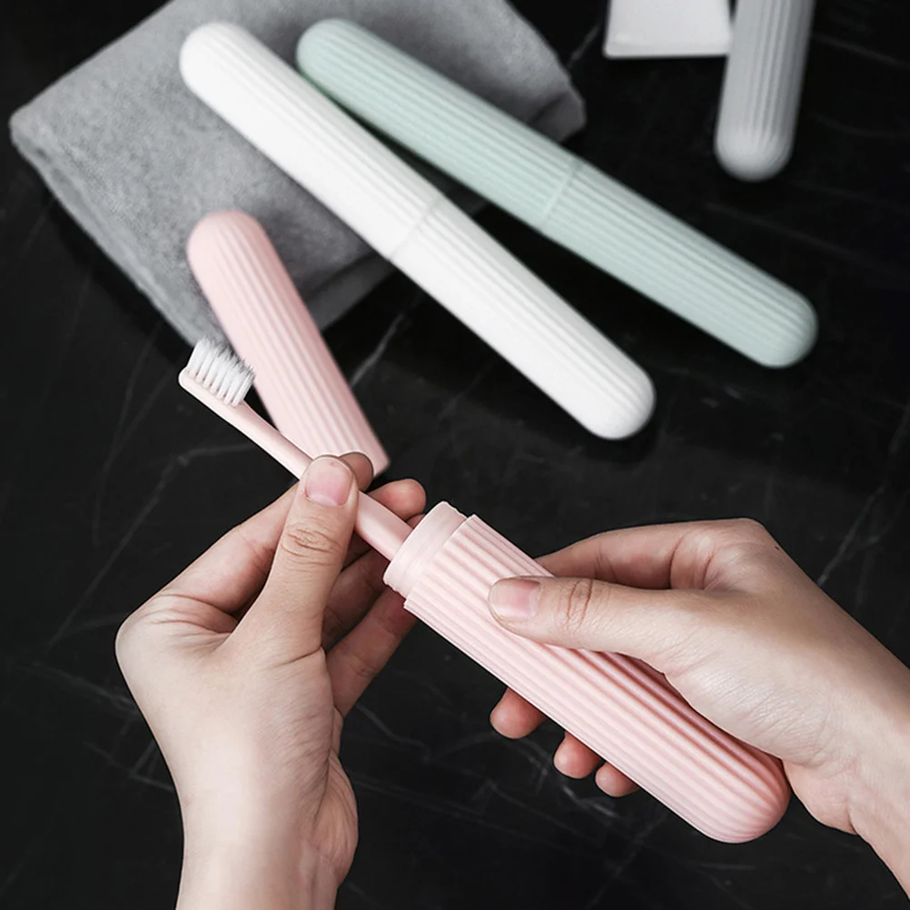 

3Pcs Toothbrush Case Premium PP Material Portable Travel Toothbrush Storage Holder Compact Lightweight for Home and Trip Use