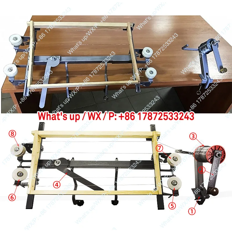 Wooden beehive frame tightener, wire puller, upper thread threader, beehive frame threading device, beekeeping accessories