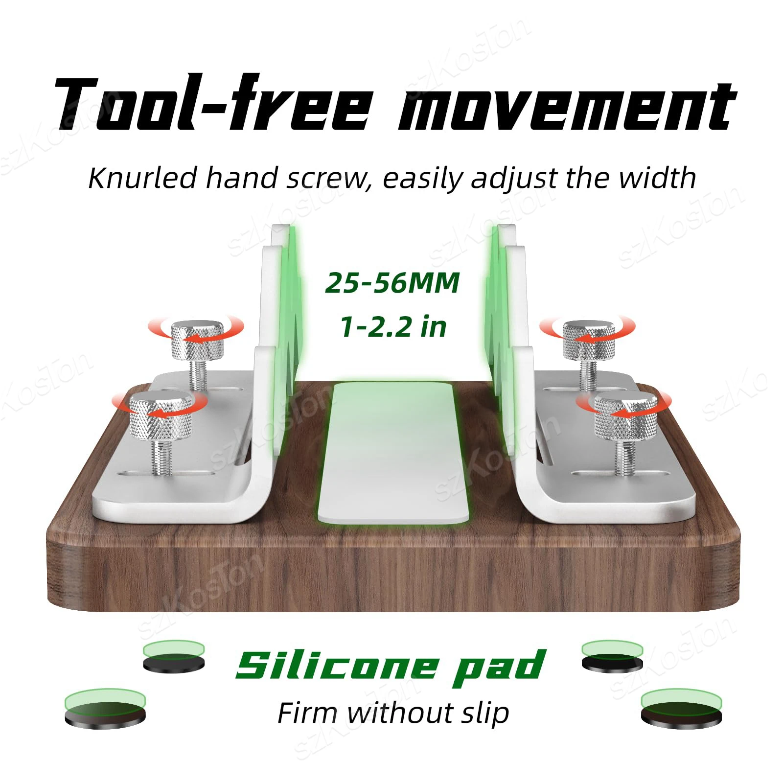 Вертикальная подставка из орехового дерева для Mac Mini M4 Micro, настольного компьютера, ноутбука, регулируемая основа для Mac Mini M1 M2 M3 M4 (2010-2024)