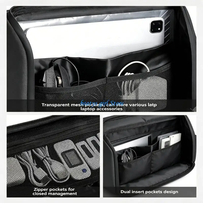 C7AB Laptop Bag for Women Waterproof 14INCH Computer Bag Business Office Shoulder Large Capacity Handbag Professional