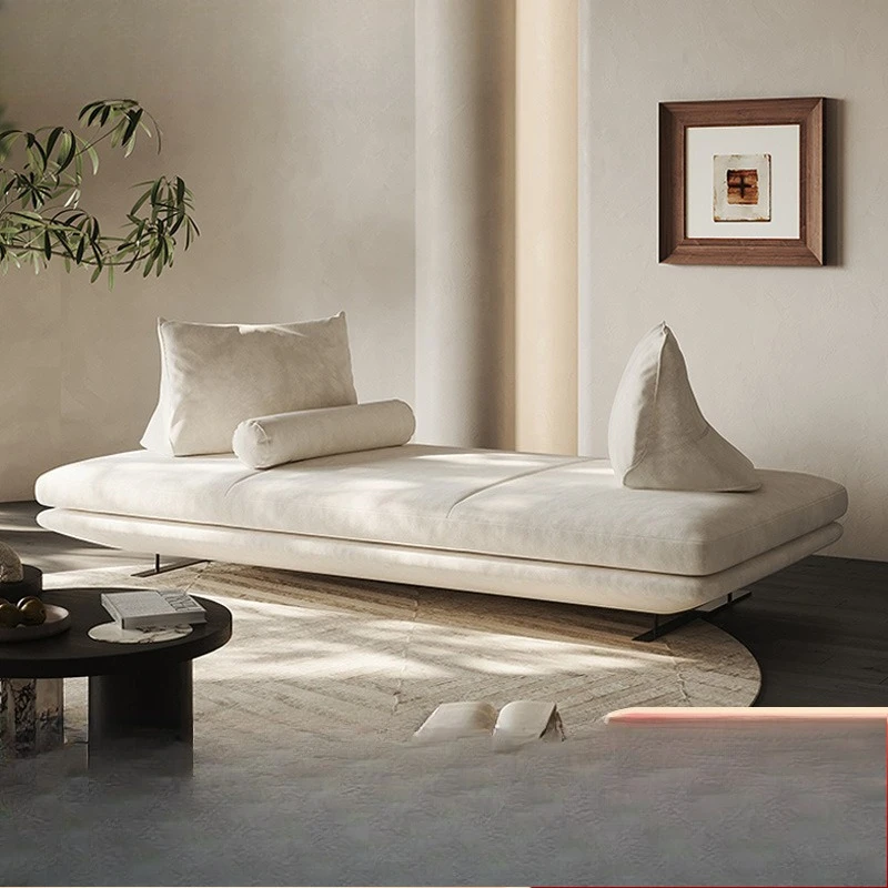 

Three-person straight-row sofa Modern fabric sofa Small apartment household double-sided sitting lazy