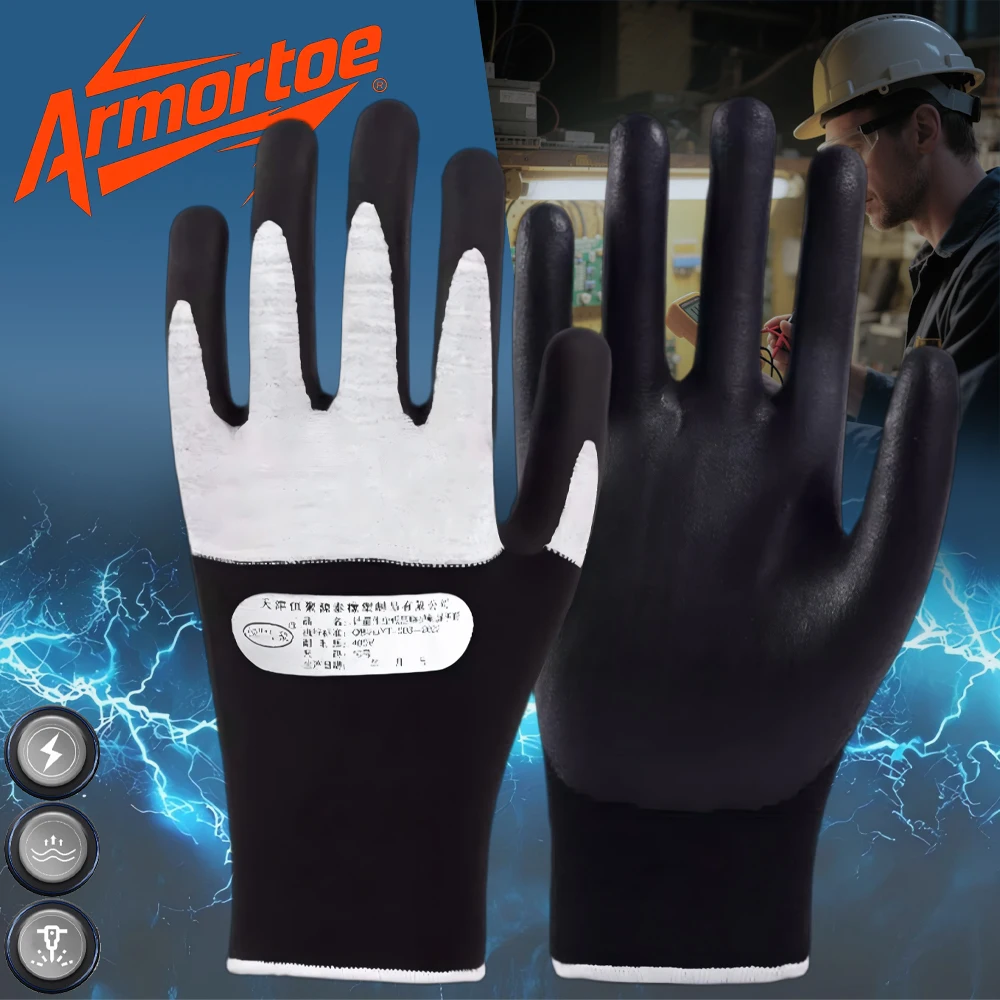 

ArmorToe 400V Touchscreen Electric Gloves Anti Static Rubber Insulated Live Work Safety #ArmorToe8019