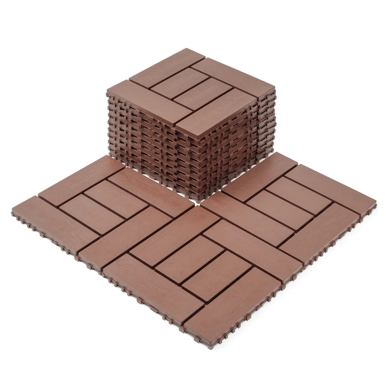 Baldosas entrelazadas estilo ZZ de 12 pulgadas, baldosas modulares entrelazadas para suelos, baldosas para interiores y exteriores, para canchas.