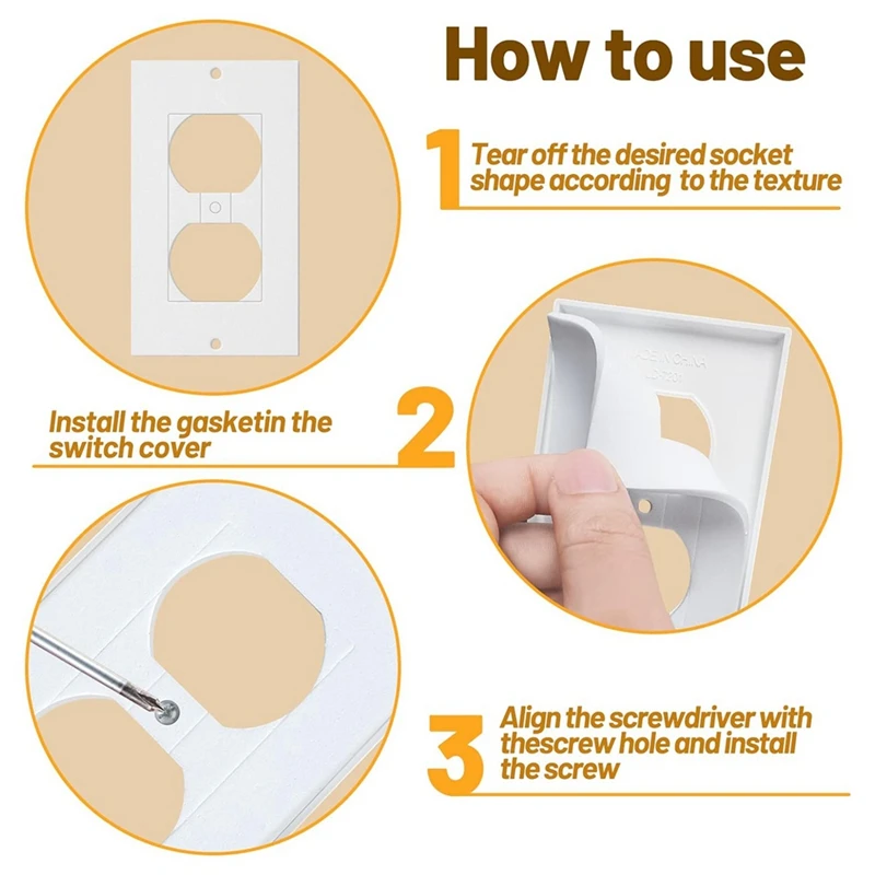 Almofadas de isolamento de saída elétrica, Seladores, Junta de espuma EVA para parede, Tampa do soquete do interruptor, durável, 100pcs