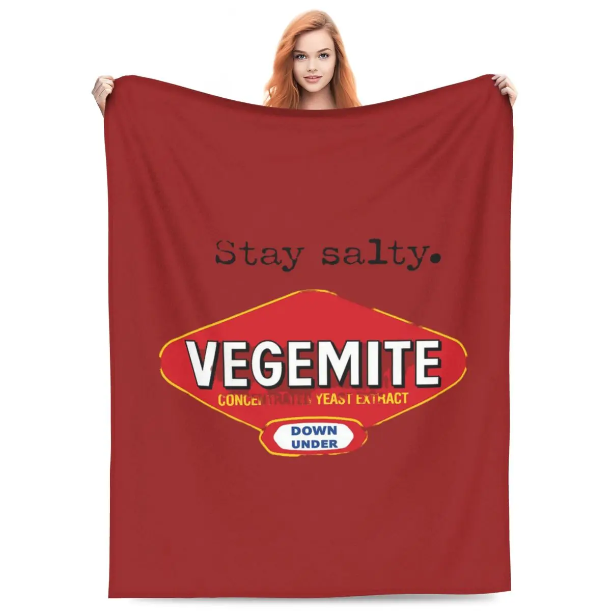 

Одеяло Stay Salty Vegemite, мягкое теплое фланелевое одеяло, постельное белье для кровати, гостиной, пикника, путешествия, домашний диван