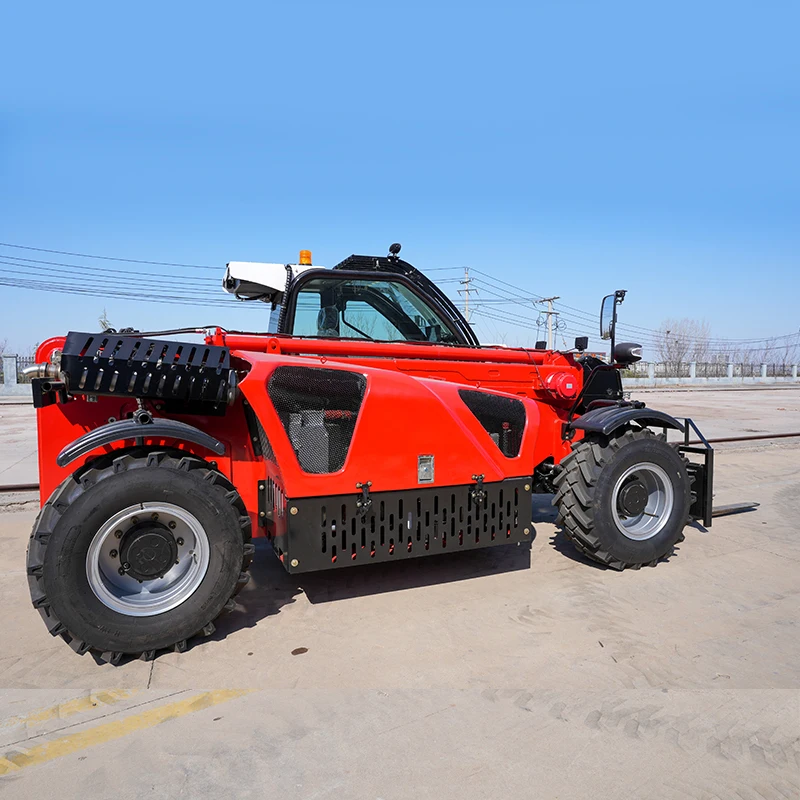 Fast Operation Speed container loading & unloading telescopic truck cranes 4x4 driving telehandler forklift mobile telescopic