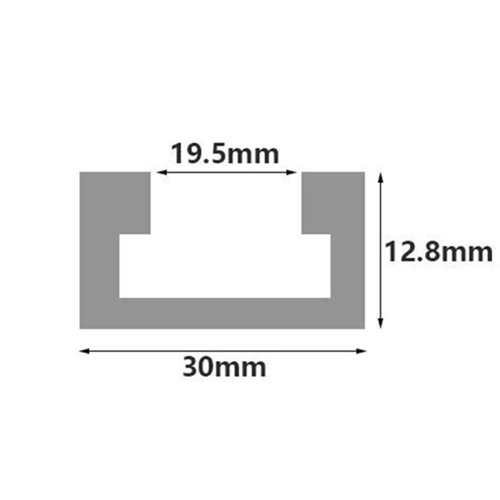 Silver Woodworking Sliding Groove Special T-shaped Sliding Block Aluminum Alloy 30 Type Sliding Block Toothless Sliding Strip