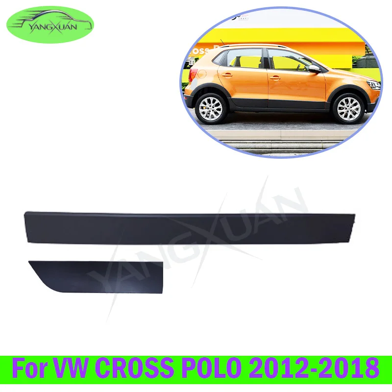 Door Lower Trim Panel Cladding Protector For VW CROSS POLO 2012-2018 Door Lower Molding Guard Body Side Moulding