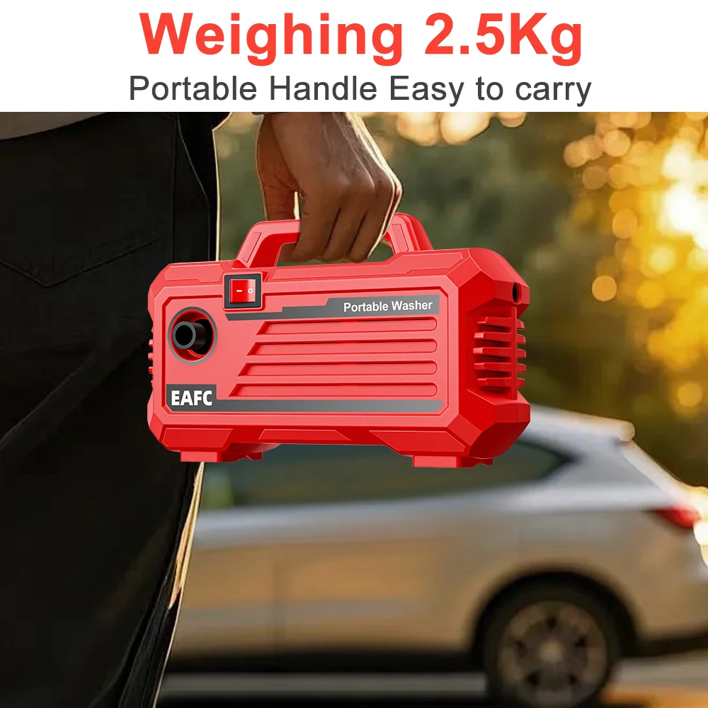 EAFC Newest 2000W Electric High Pressure Washer Powerful Car Wash Gun 200Bar Home&Car Wash Cleaning Machine For Garden Washing