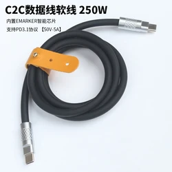 Kabel typu C 240W wysokotemperaturowy kabel do ładowania odporny na oparzenia odpowiedni do lutownicy Ts101 Ctoc Power Supply PD3.1