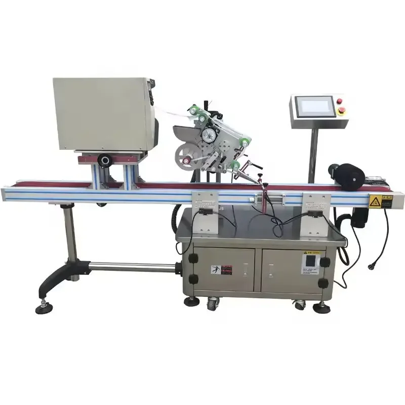 For Automatic Flat Square Bottle Sticker Machine Paging Labeling And Printing For Glass And Paper Materials