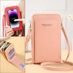 Three In One Women Shoulder Bag Hight Quality Multifunctional Female Card Wallet And Money Bag And Touch Screen Phone Bag