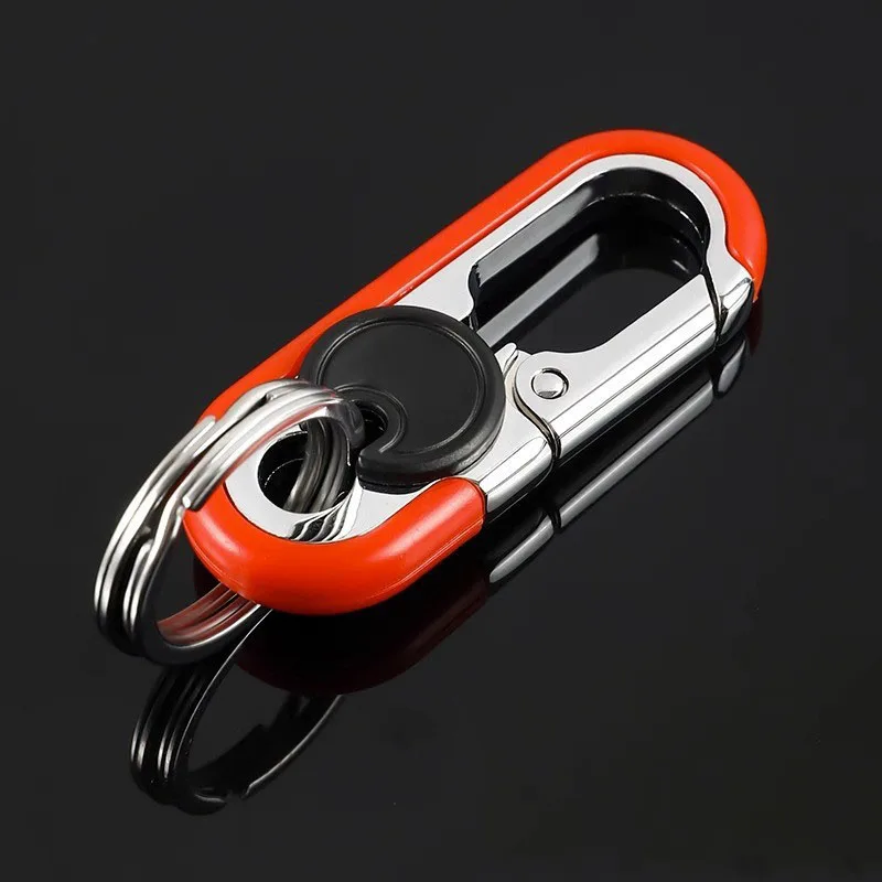 Keychain Buckle for Men Stainless Steel Key Ring Key Chain Hook Outdoor Carabiner Climbing Keyfob Accessories