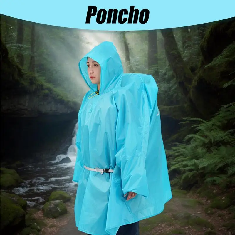 

Hiking Raincoat Travel Rain Poncho Waterproof Adult Men Women Children Integrated Hiking Backpack Poncho Raincoat