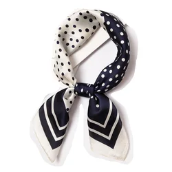 Fashion Dot Small Silk Square Scarf 60cm Headband Hairbands Hair Hoop Accessories For Women Head Neck Satin Scarf Handkerchief