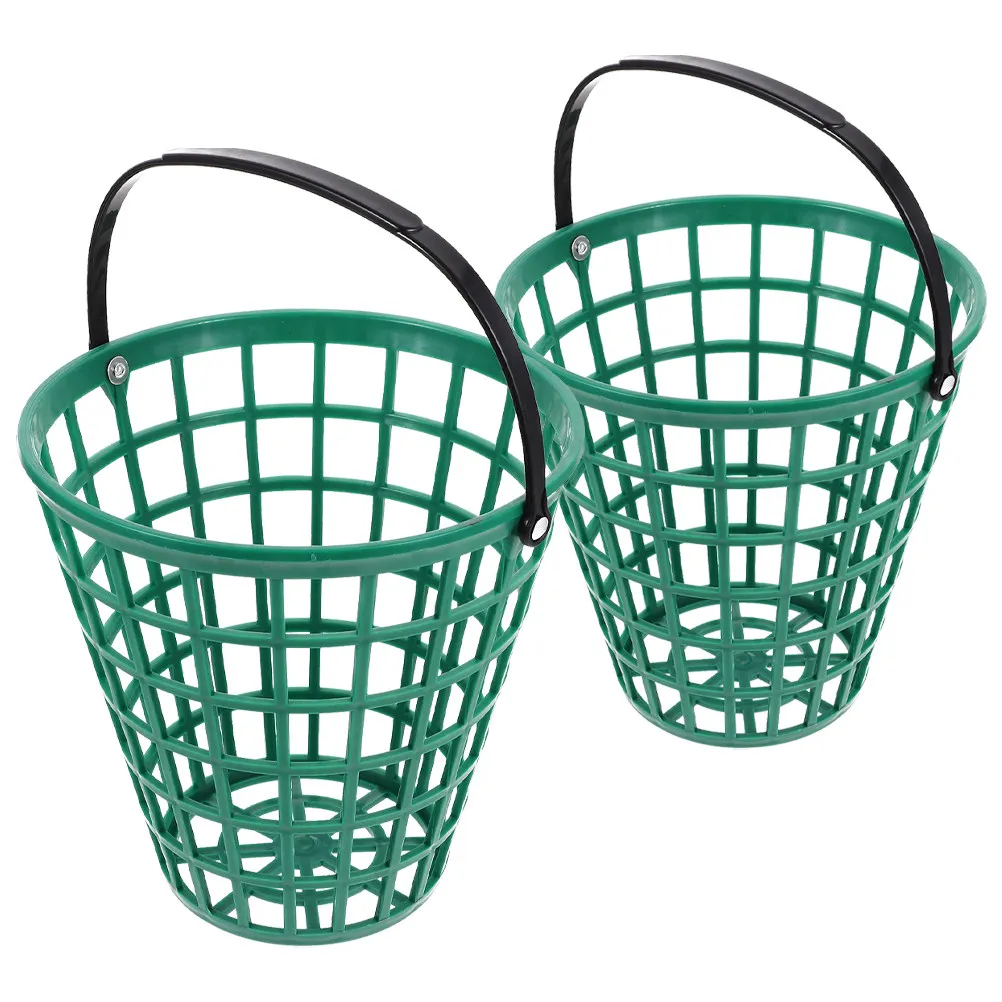 2Pcs Golf Ball Basket Heavy Duty Portable Plastic Container for Golf Balls Storage Collection Transport Multi Use Ball Organizer