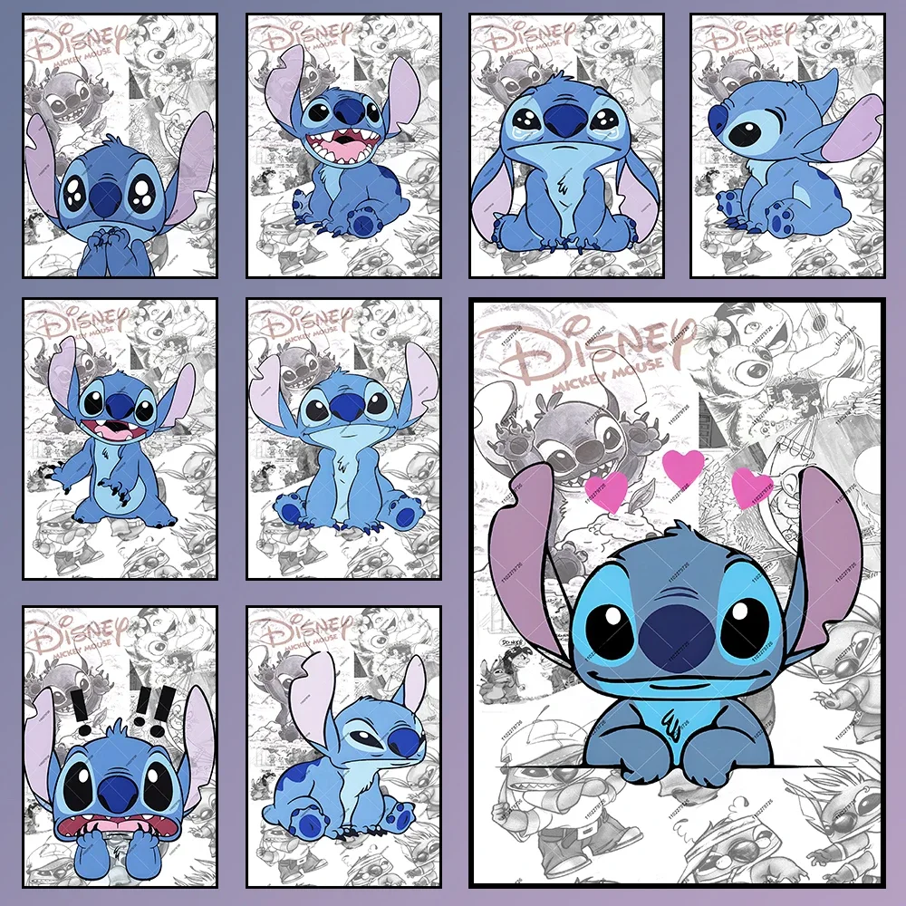 

MINISO Disney Classic Anime Stitch Cartoon Character Wall Art Poster Prints Room Home Decoration Canvas Painting Pictures Gifts