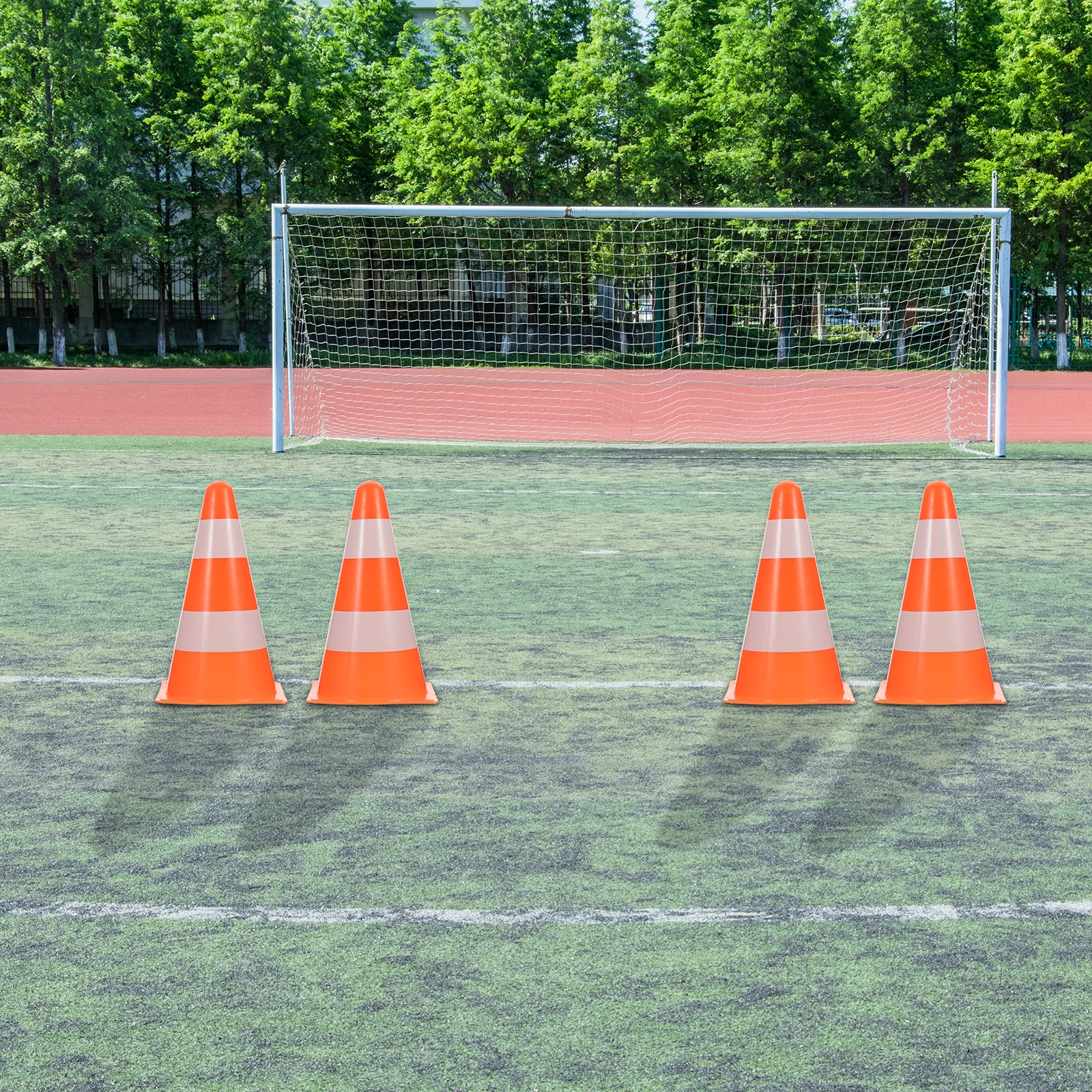 

2 pcs Football Training Cones Soccer Marker Obstacle Bright Orange White Pe Material Odorless Environmentally Friendly Indoor