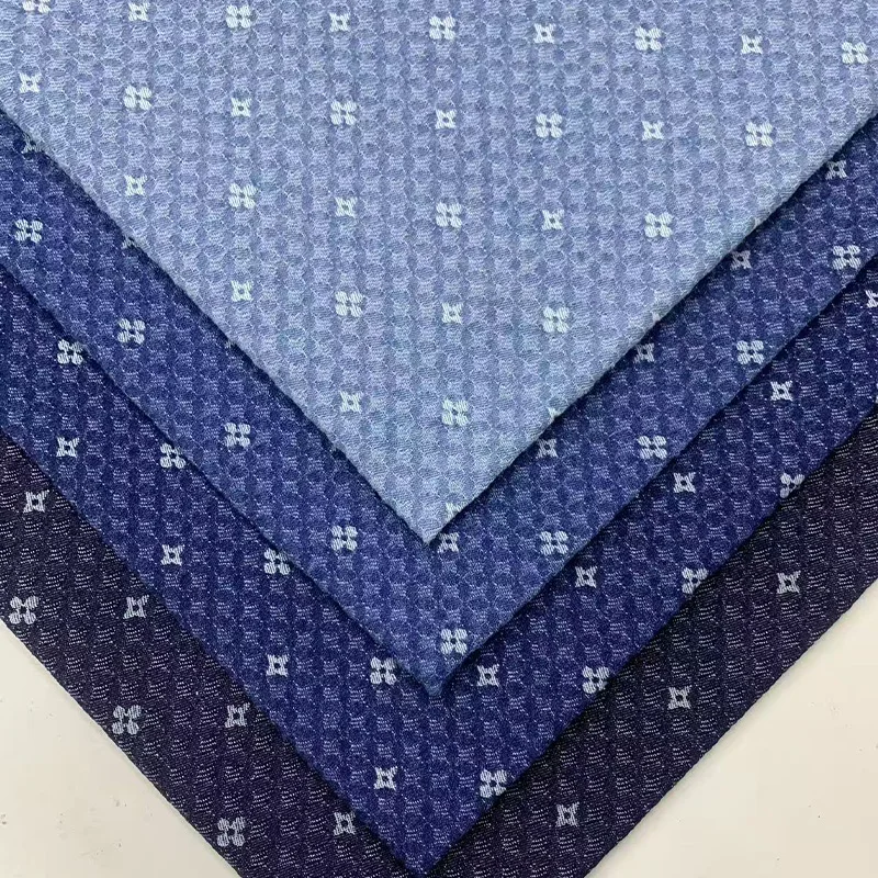 

Denim Fabric Thickened Small Floral Jacquard Washed Denim For Sewing Dresses Bags Pants bags hats DIY Denim Fabric