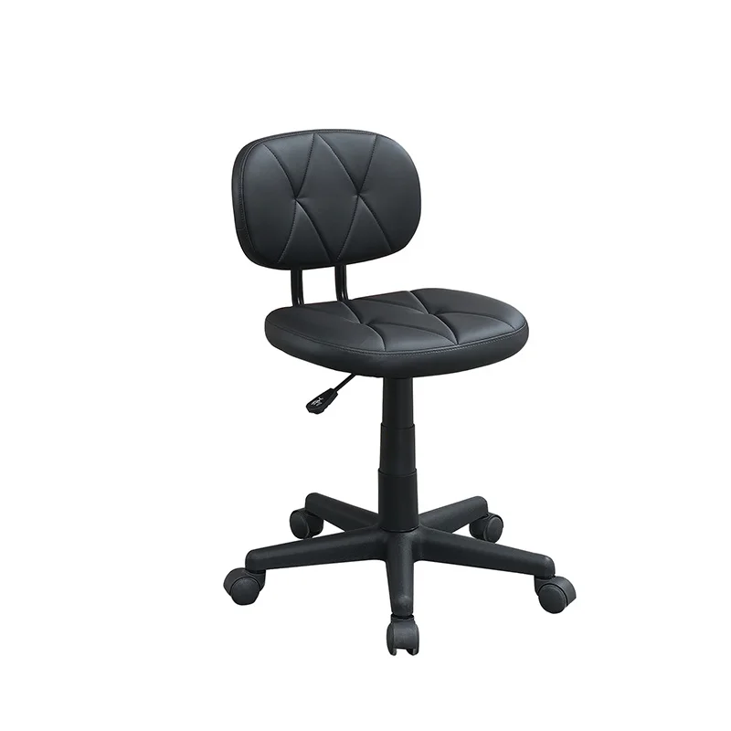 Low-Back Adjustable Office Chair with PU Leather, Black On-Site