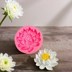 1 piece, lotus large, medium, small silicone mold, lotus chocolate flip sugar aromatherapy candle soap decorative mold