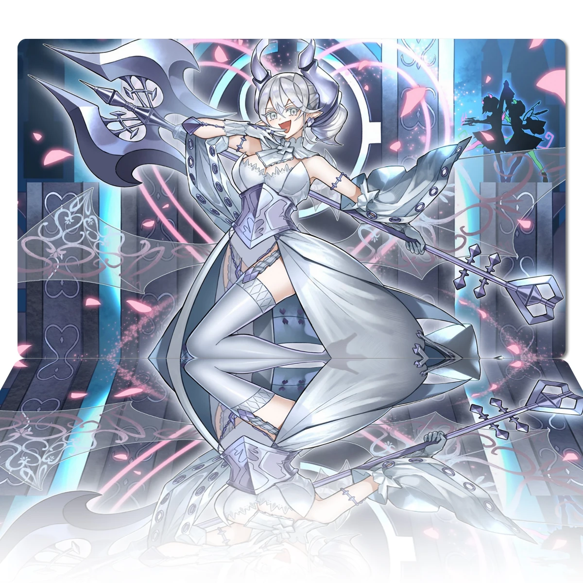 Yugioh Lovely Labrynth of The Silver Castle Tcg Mat Trading Card Game Mat Ccg Board Game Playmat Rubber Mouse Pad Zones Free Bag