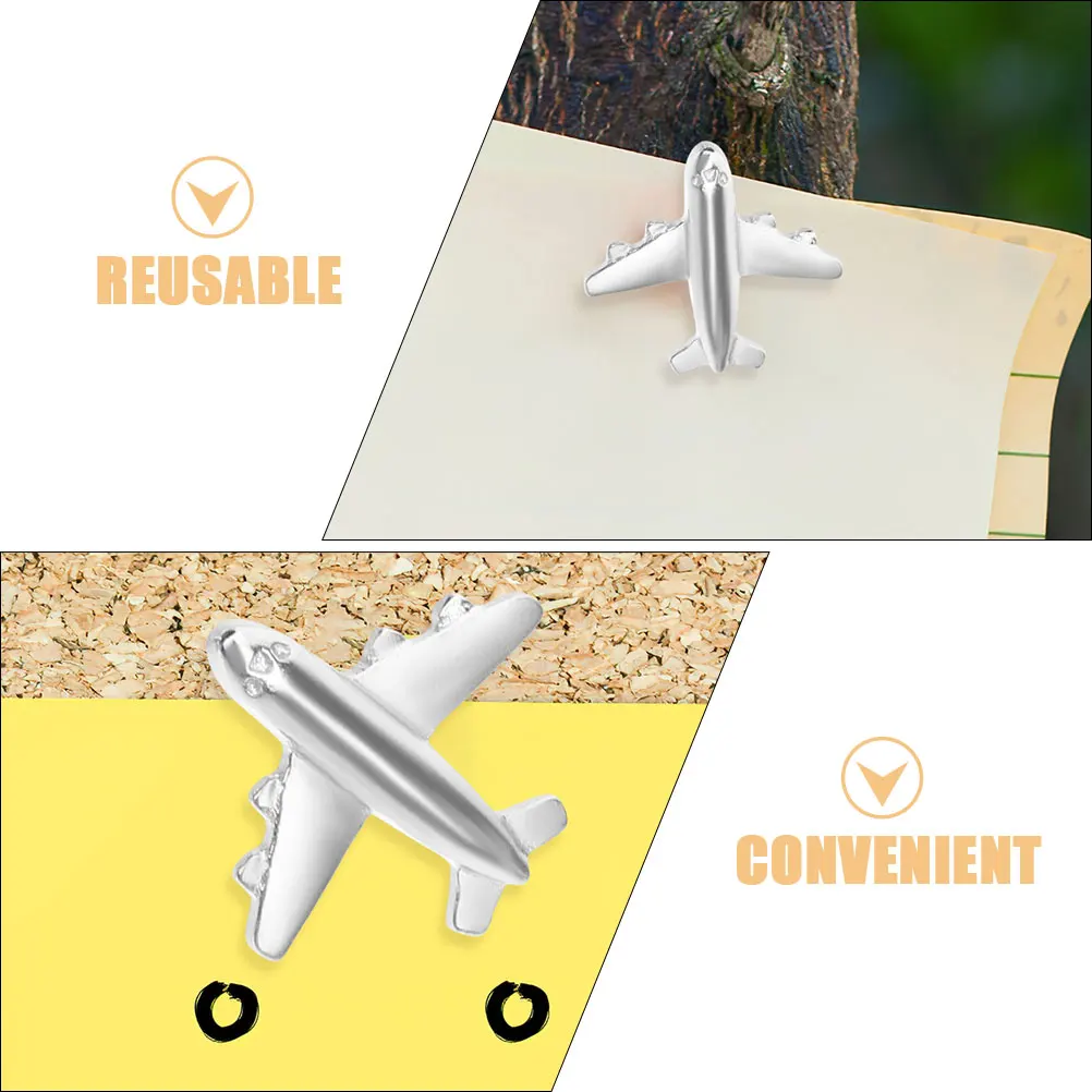 

24pcs Metal Airplane Pushpins Sturdy Bulletin Board Pins Cork Board Decorations For Photos Maps Calendars Classroom Supplies