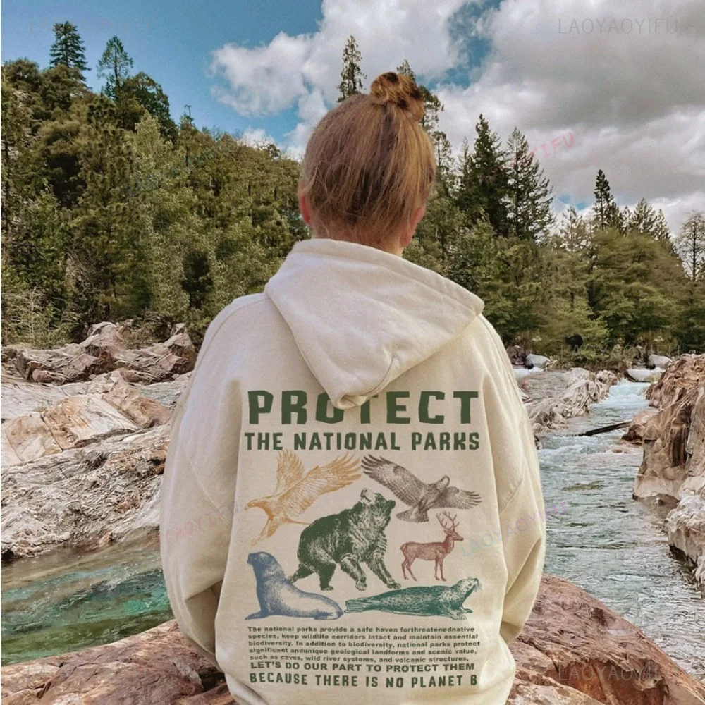 Environmental Hoodie National Parks Ranger Sweatshirt Explore National Park Aesthetic Girl Hoodies Casual Fashion Loose Clothing