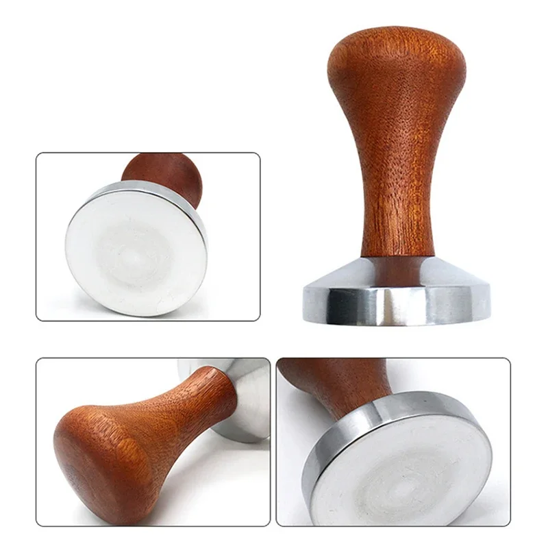 Prensador de Café de Base Plana de Aleación de Aluminio 51MM/53MM/58MM, Herramienta Profilter para Máquina de Café Espre