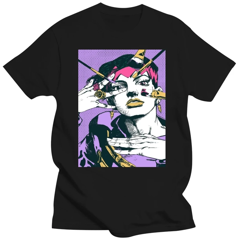 Men Funy tshirt JJBA - Rohan Kishibe - Collage Short Sleeve O-Neck Tops Tee men t shirt