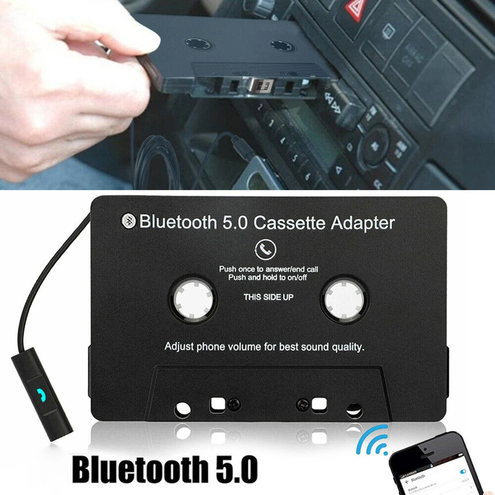 

Bluetooth 5.0 Car Audio Stereo Cassette Vehicle Bluetooth Tape Converter Cassette Player Car MP3 Handsfree Phonebook For Iphone