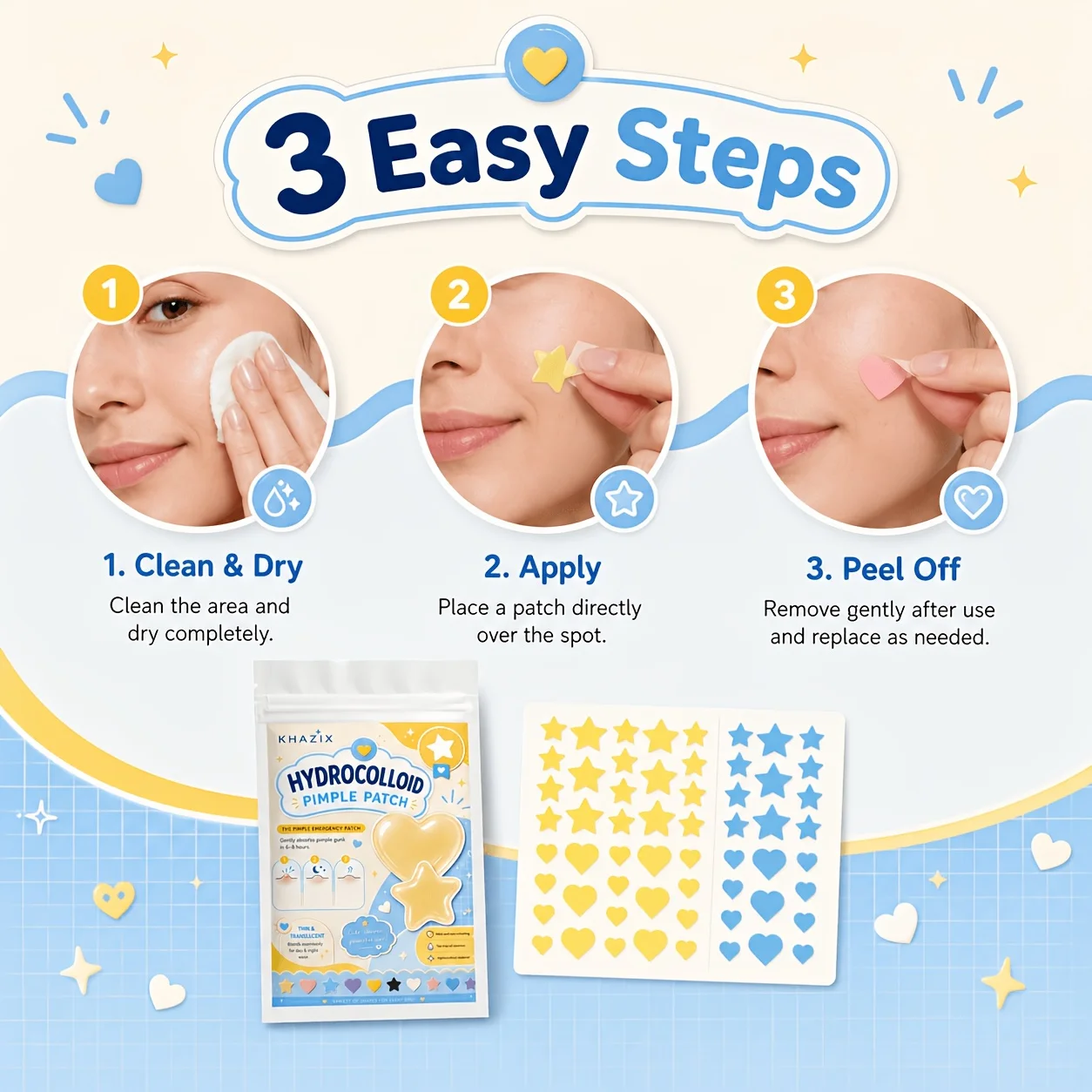 7 colors, 252 PCS/756 PCS. Star acne patch facial hydrogel acne patch, gentle and non-irritating, invisible and beautiful view 6