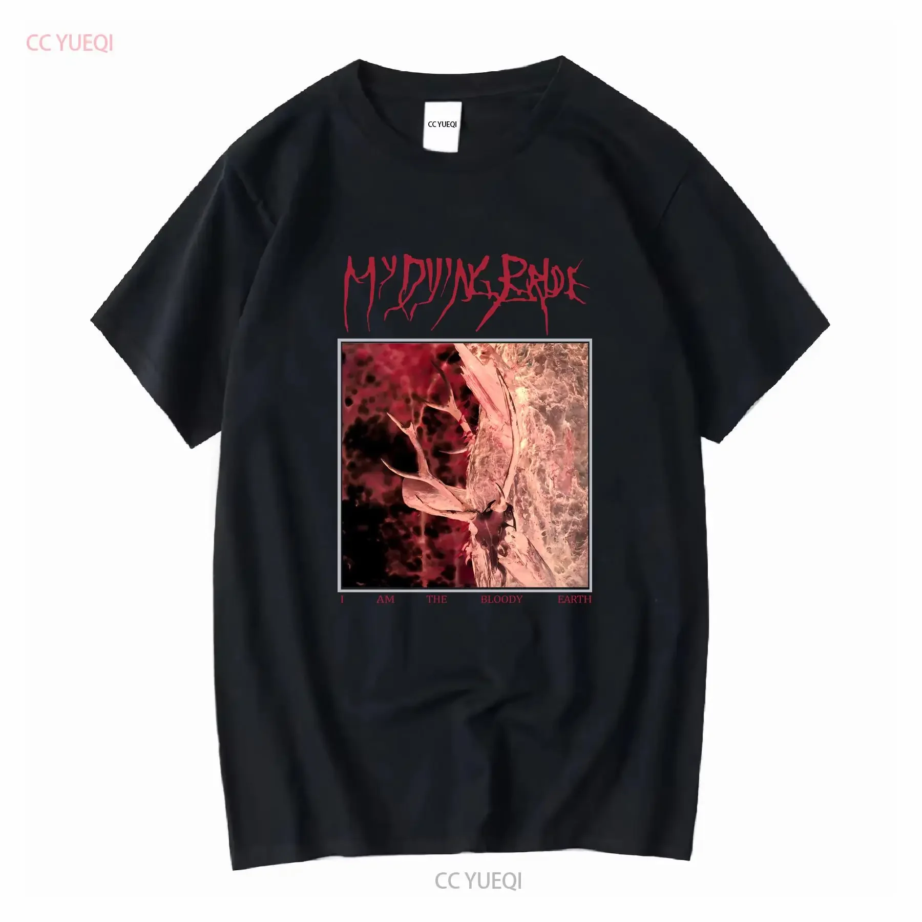 Vintage I Am The Bloody Earth My Dying Bride T Shirt Black S 5XL H3133 long or short sleeves vintage Washed homme
