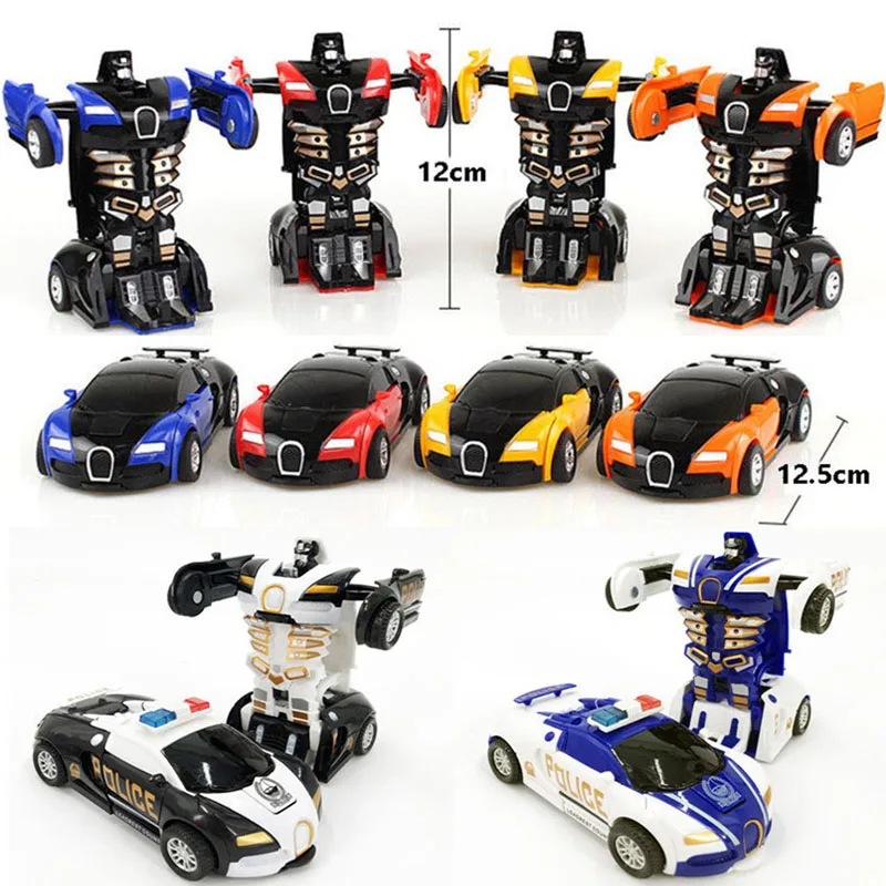 

Mini 2 In 1 Car Toys One-key Deformation Car Toys Automatic Transformation Robot Model Car Diecasts Boys Gifts Children Toy