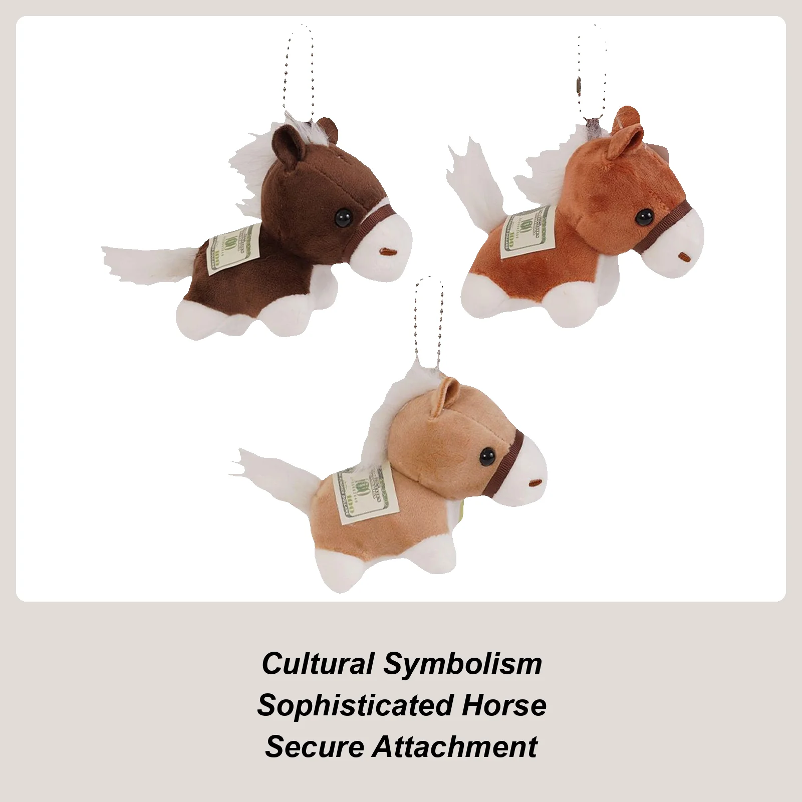 LLavero de caballo con colgante de caballo relleno, llaveros de animales de peluche 2026 para mujeres, niños, profesores, estudiantes, cartera, mochila