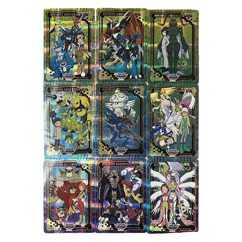 Anime Goddess Story DIY ACG Desktop Refraction Laser Game Collectible Cards Angewomon Yagami Taichi Toys for boys Birthday Gift