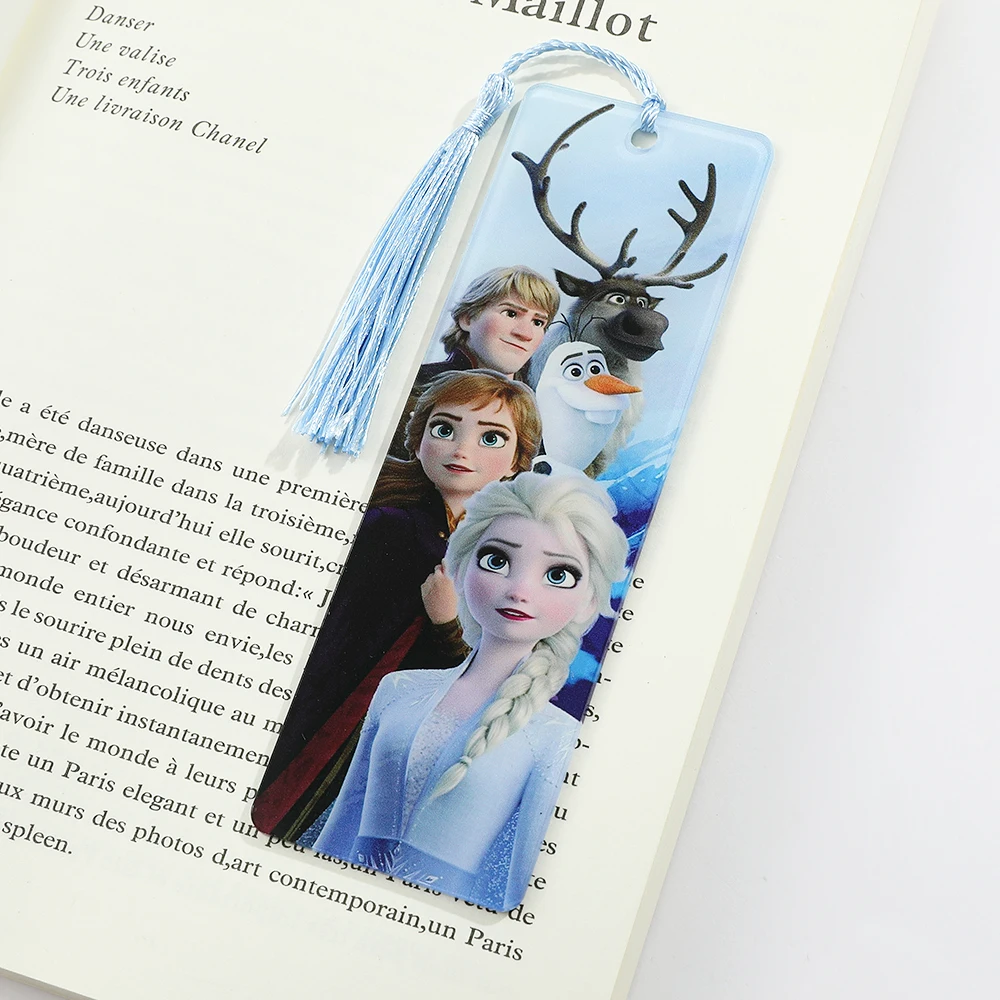 Disney Princess Bookmarks Cute Acrylic Bookmarks Cartoon Fans Collection Girls Memorial Gifts Ladies Reading Markers