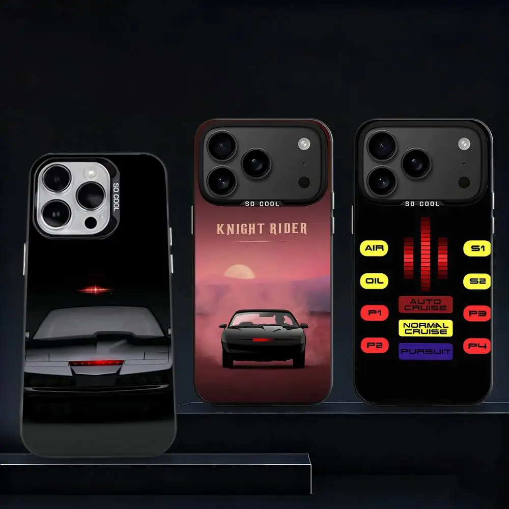 

KITT Car K-Knight Rider For iPhone 11,12,13,14,15,16,17,Pro,Max,Plus,E,Air,Mini Phone Case IMD Matte Black
