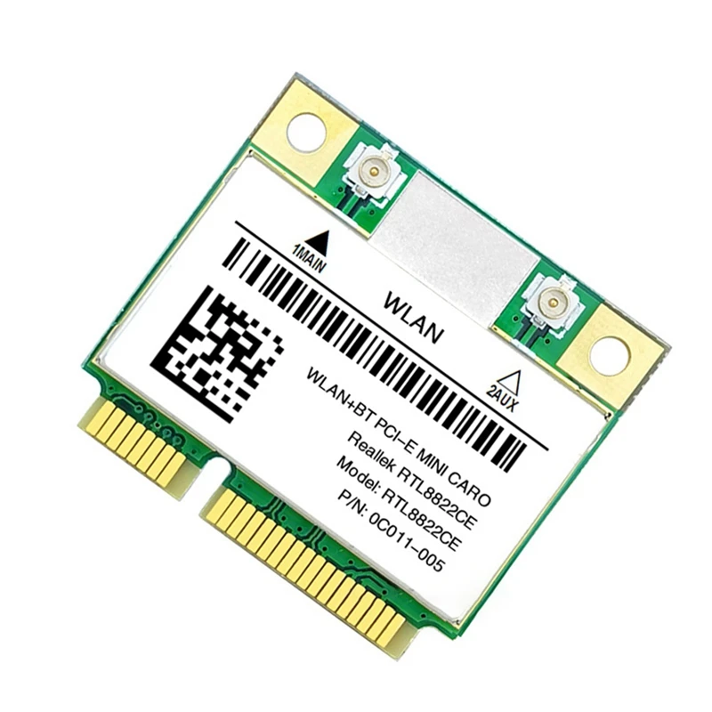 RTL8822CE 와이파이 카드 네트워크 미니 Pcie 블루투스 5.0, 노트북 PC 윈도우 10/11 지원, 1200Mbps, 2.4G, 5Ghz, 802.11AC