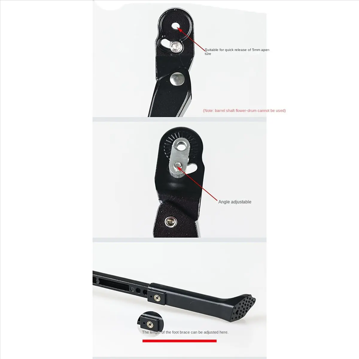 

XFDZ 10X Боковая подножка из алюминиевого сплава для шоссейного и горного велосипеда, быстросъемная опорная стойка